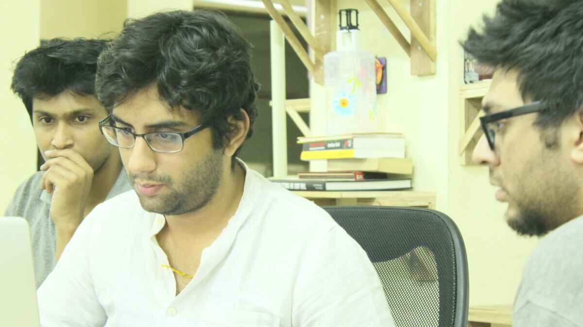 Saboor, me and Shiveesh trying to solve the battery problem.